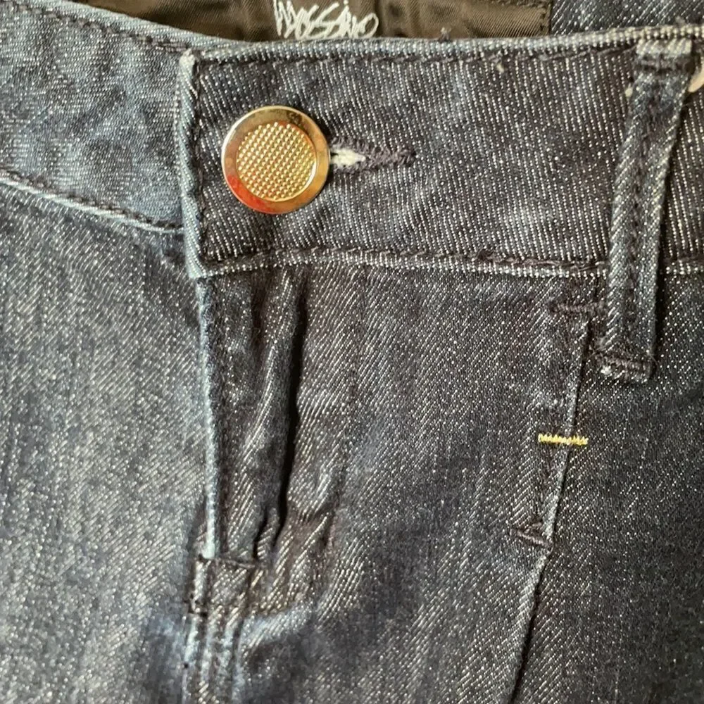Pleated denim shorts